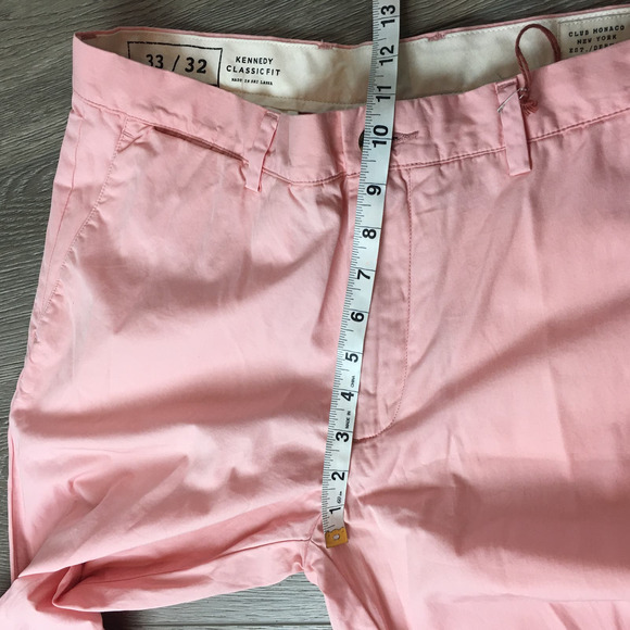 NWT Club Monaco Kennedy Classic Fit Chino Pants Lightweight Light Pink  33/32 - Picture 6 of 7